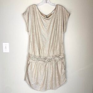 BCBG Generation gold metallic mini dress CocktailDress